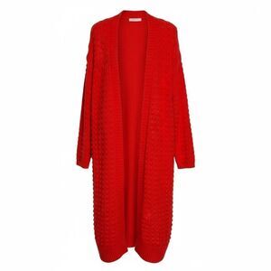 Lego Collection x Target Textured Knit Long Open Front Cardigan Red Size Medium